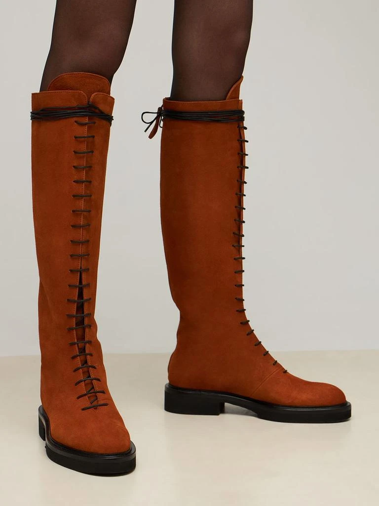 商品Khaite|35mm York Suede Tall Boots,价格¥3372,第2张图片详细描述