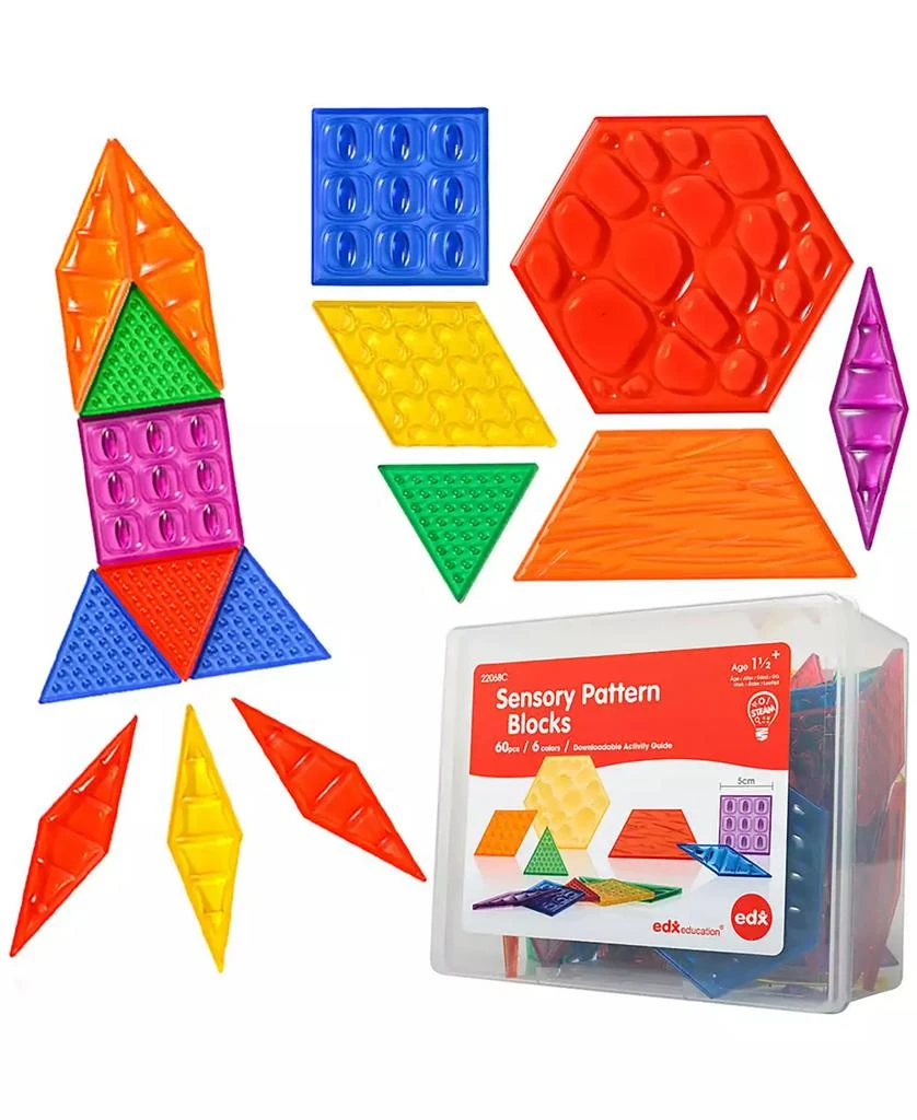 商品edxeducation|Translucent Sensory Pattern Blocks,价格¥291,第4张图片详细描述