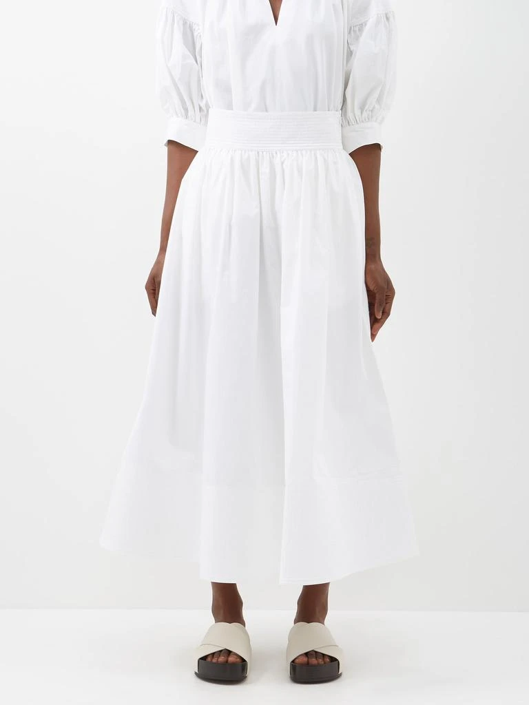 商品CO|High-rise cotton-poplin midi skirt,价格¥2794,第1张图片