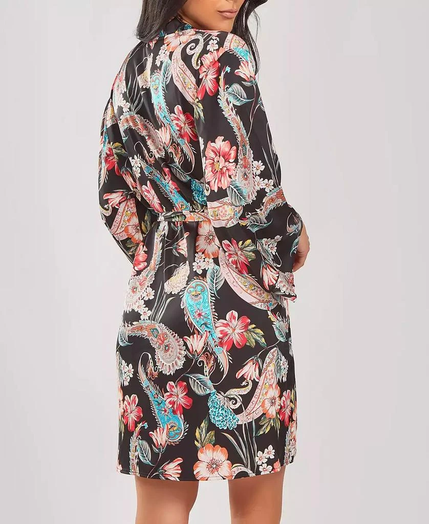 商品iCollection|Women's Silky Soft Short Printed Robe,价格¥544,第2张图片详细描述