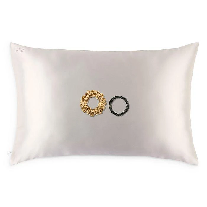 商品Slip|Pure Silk Pillowcase and Scrunchies Gift Set,价格¥466,第1张图片