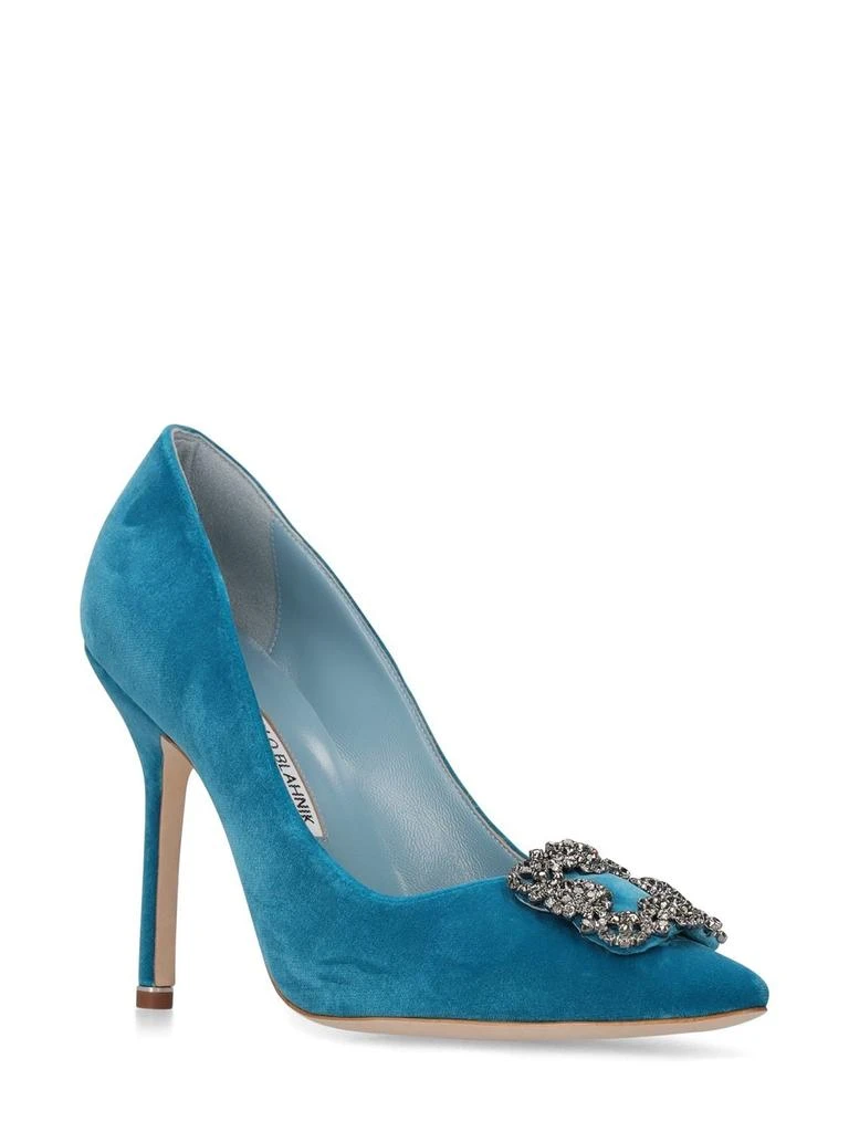 商品Manolo Blahnik|105mm Hangisi Velvet Pumps,价格¥8683,第2张图片详细描述