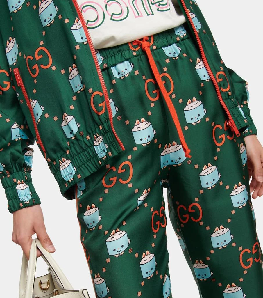 商品Gucci|Logo silk sweatpants,价格¥13772,第4张图片详细描述