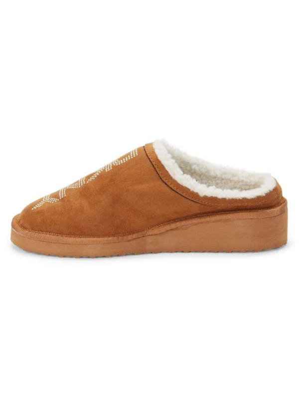 商品DKNY|Whilma Logo Faux Shearling Slippers,价格¥114,第4张图片详细描述