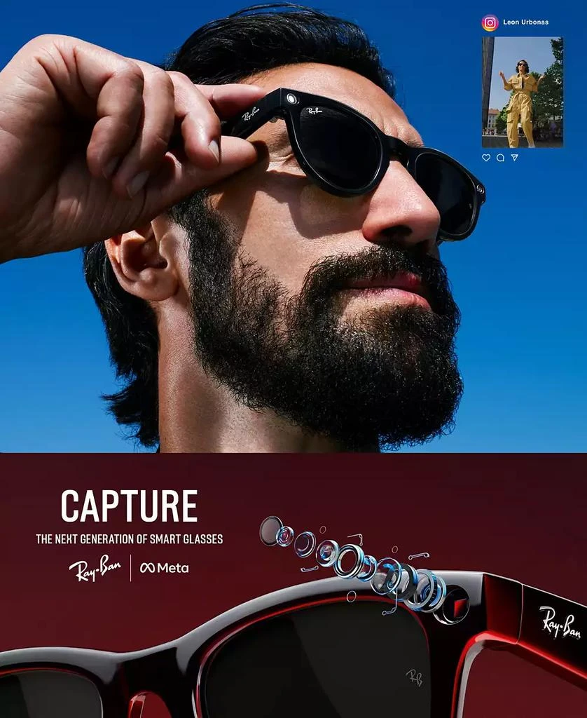 雷朋Meta 联名款Wayfarer 智能太阳镜 男女同款 RW4006 商品