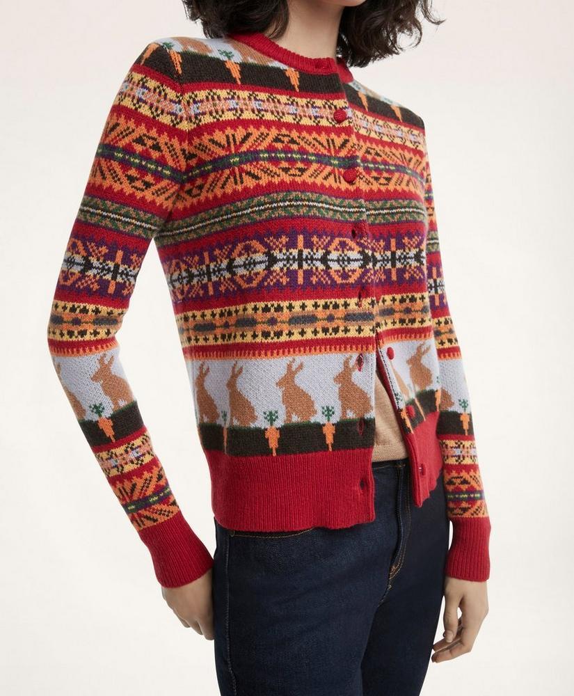 商品Brooks Brothers|Women's Lunar New Year Merino Wool Blend Jacquard Cardigan,价格¥1383,第6张图片详细描述