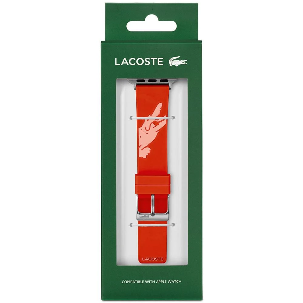商品Lacoste|Crocodile Print Red Silicone Strap for Apple Watch® 38mm/40mm,价格¥420,第3张图片详细描述