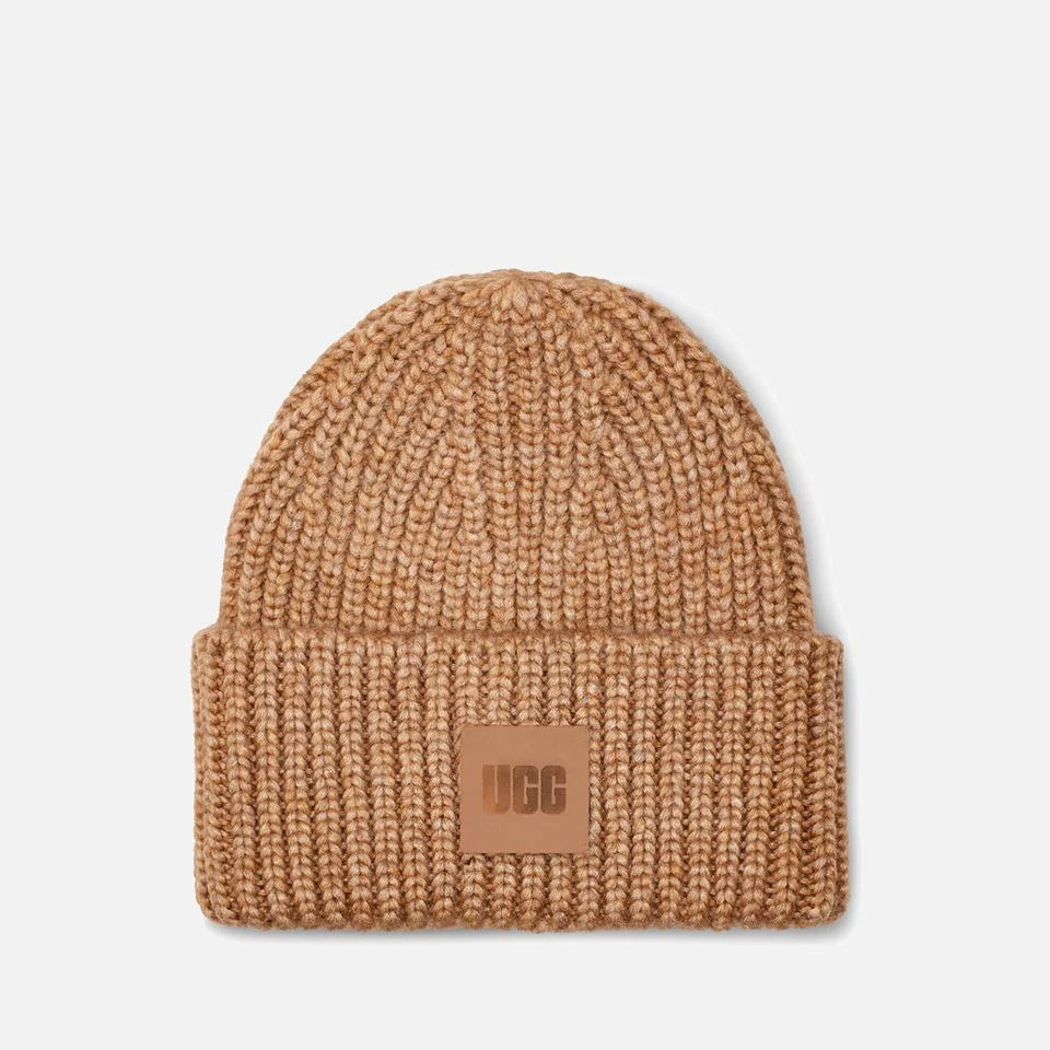 商品UGG|UGG Women's Airy Knit Ribbed Beanie - Camel,价格¥462,第1张图片