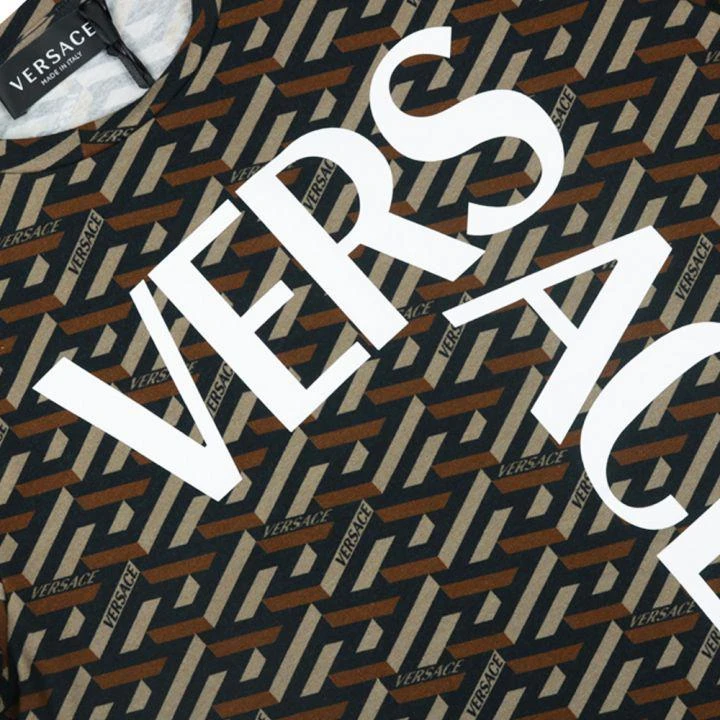 商品Versace|Black Pattern T Shirt,价格¥723,第2张图片详细描述