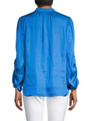 商品Tahari|Whisper Satin Blouse,价格¥431,第4张图片详细描述