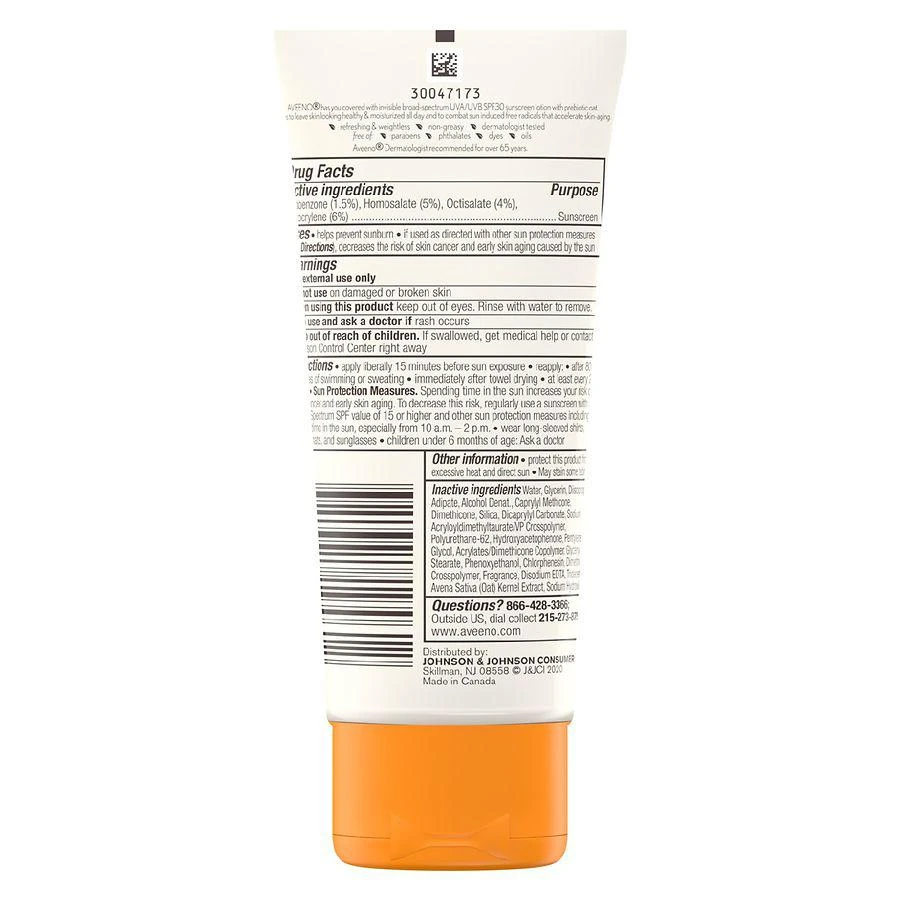 商品Aveeno|Protect + Hydrate Body Sunscreen Lotion SPF 30,价格¥107,第2张图片详细描述