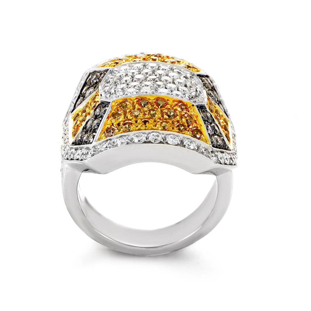 商品Oro Trend|18K White Gold Diamond & Yellow Sapphire Ring,价格¥33874,第2张图片详细描述