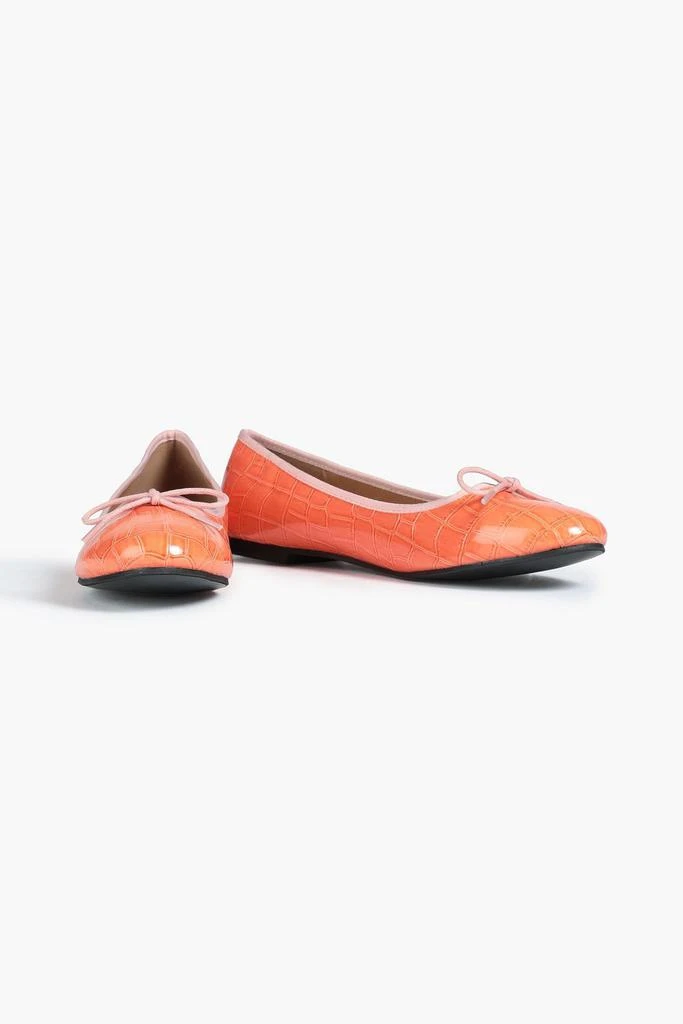 商品French Sole|Amelia croc-effect patent-leather ballet flats,价格¥670,第2张图片详细描述