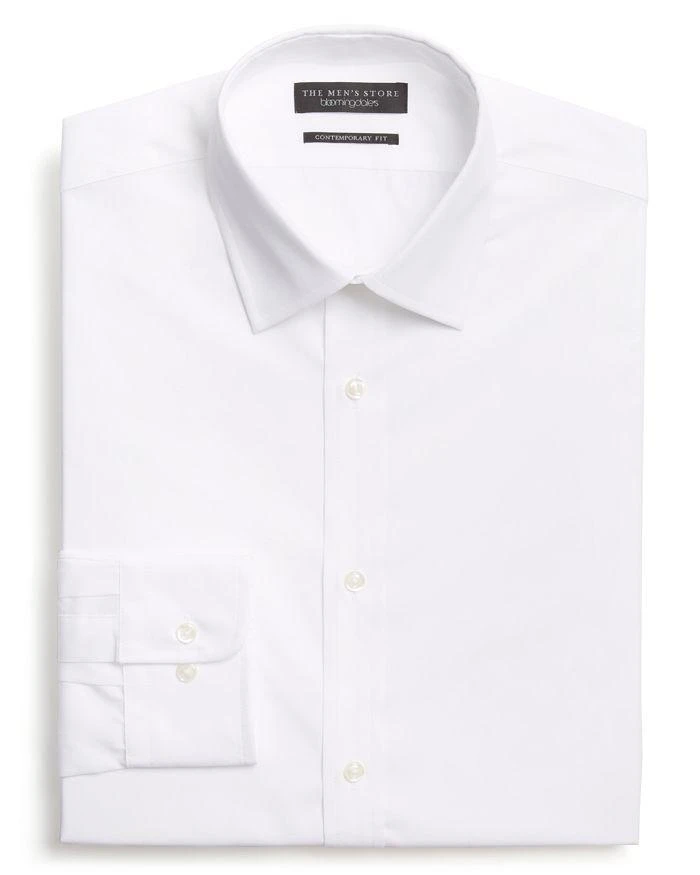 商品The Men's Store at Bloomingdale's|Basic White Regular Fit Dress Shirt 男士衬衫,价格¥355,第1张图片