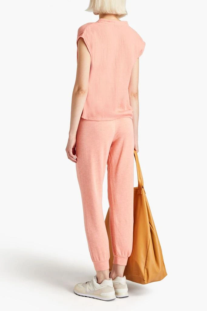 商品Monrow|Cropped mélange French terry track pants,价格¥331,第3张图片详细描述