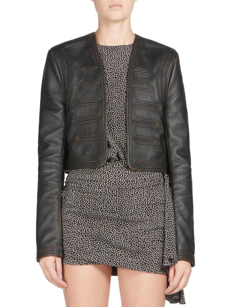 商品Yves Saint Laurent|Saint Laurent - Leather Spencer Jacket,价格¥9239,第1张图片
