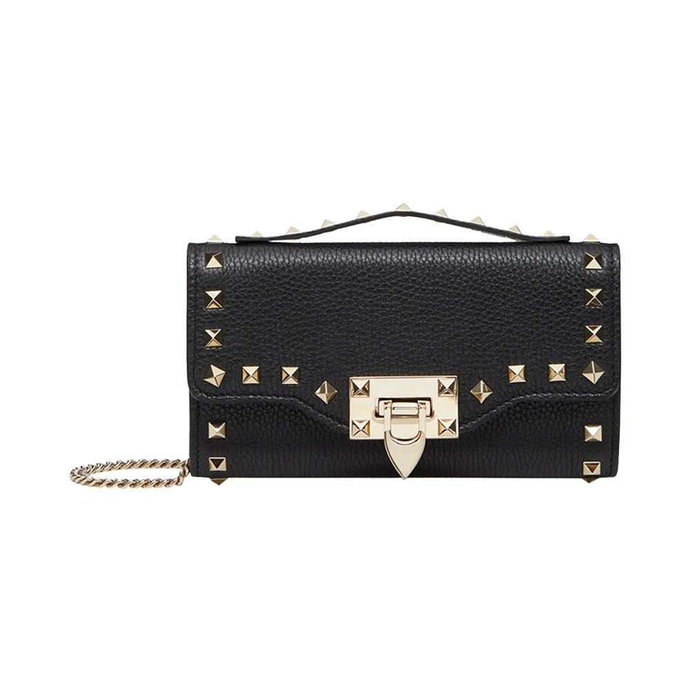 VALENTINO 女士黑色皮革单肩包 WW2P0U99-VSH-0NO 商品