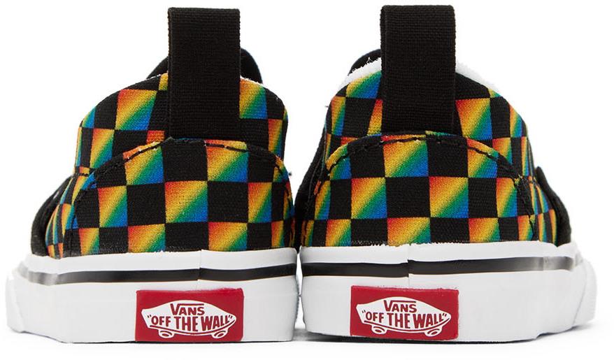 Baby Multicolor Checkerboard Slip-On V Sneakers商品第2张图片规格展示