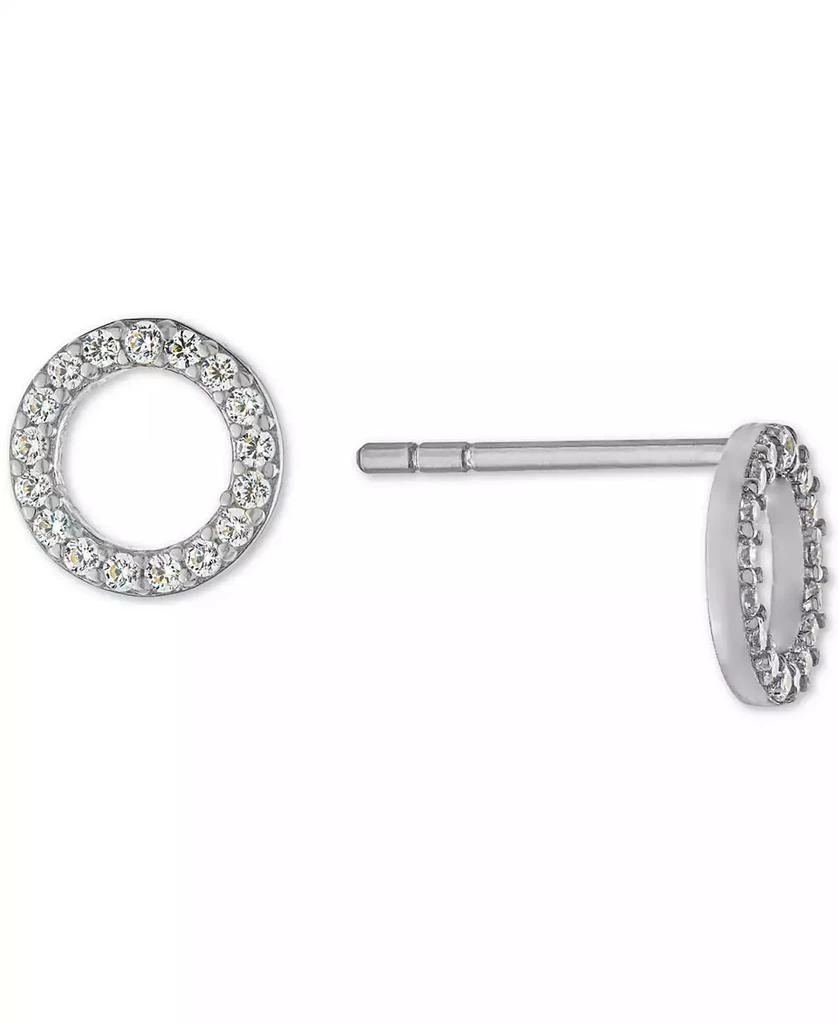 商品Giani Bernini|Cubic Zirconia Circle Stud Earrings in Sterling Silver, Created for Macy's,价格¥336,第1张图片