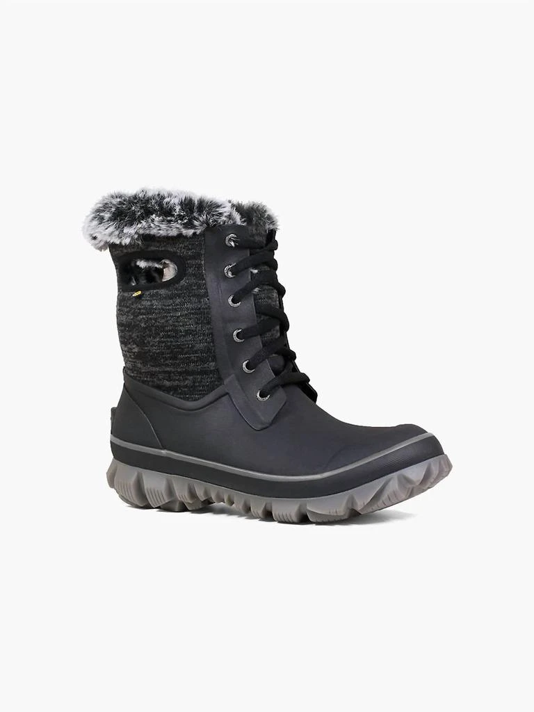 商品Bogs|Women's Arcata Knit Waterproof Snow Boots In Black,价格¥890,第2张图片详细描述