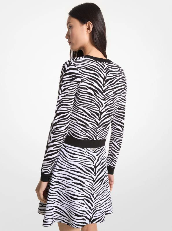 商品Michael Kors|Zebra Jacquard Zip-Up Sweater,价格¥531,第2张图片详细描述