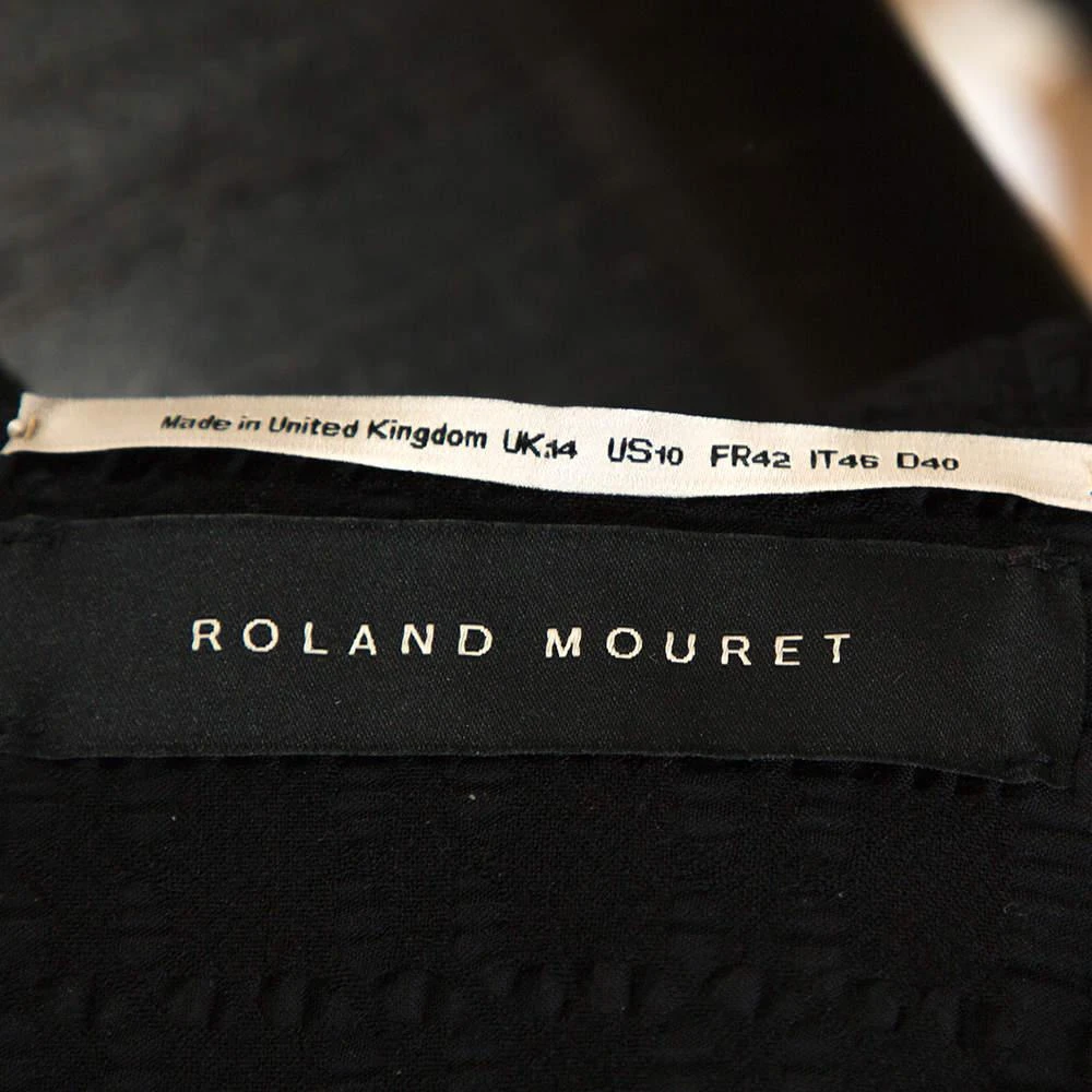 商品[二手商品] ROLAND MOURET|Roland Mouret Black Puckered Check Wool Blend Hanover Jacket L,价格¥1817,第5张图片详细描述