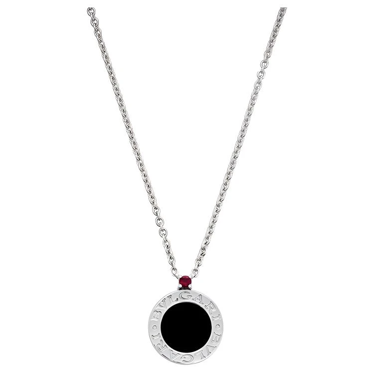 商品[国内直发] BVLGARI|宝格丽 Save the Children慈善款系列 慈善款黑陶瓷双面圆盘 925银 项链 男女同款情侣款 黑色,价格¥5596,第1张图片