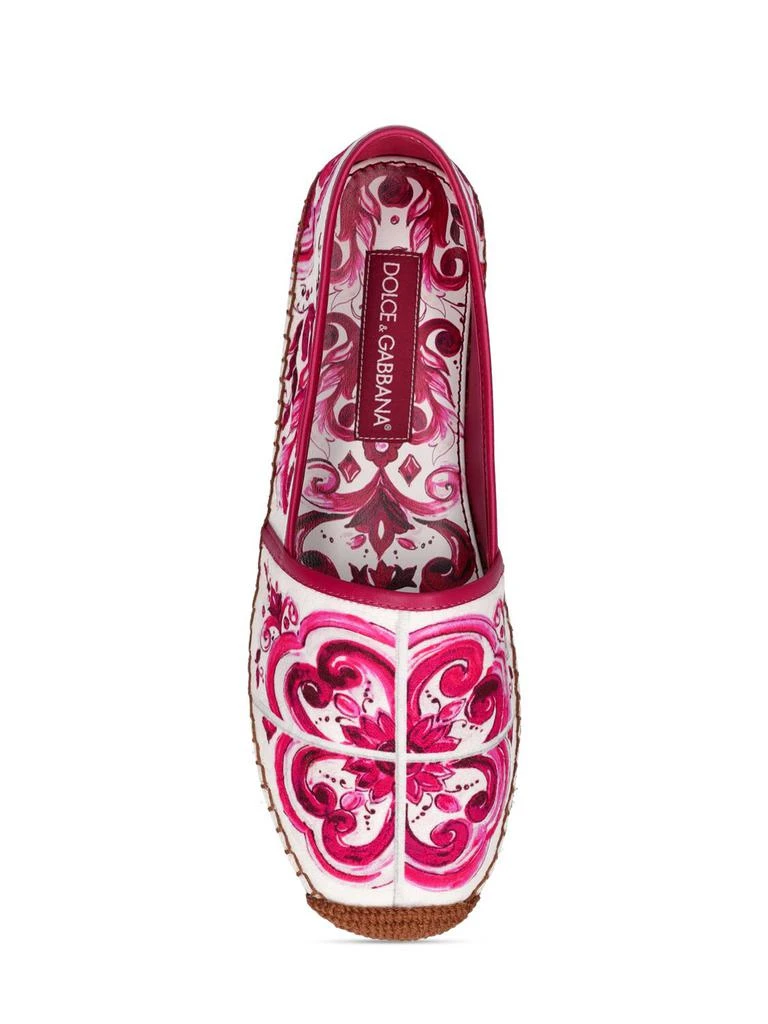 商品Dolce & Gabbana|20mm Maiolica Printed Canvas Espadrilles,价格¥5326,第5张图片详细描述