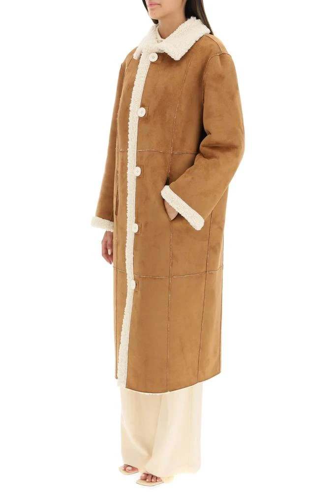 商品STAND STUDIO|Stand studio 'kenca' long reversible coat in faux shearling,价格¥2858,第4张图片详细描述