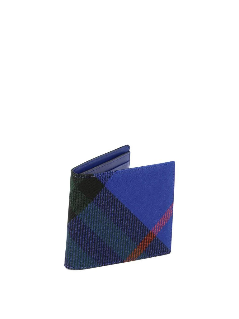 商品Burberry|Check Bifold Wallet Wallets & Card Holders Blue,价格¥2420,第2张图片详细描述