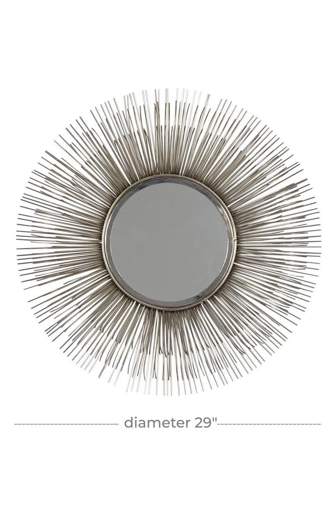 商品WILLOW ROW|Silvertone Metal Starburst Wall Mirror,价格¥1862,第3张图片详细描述