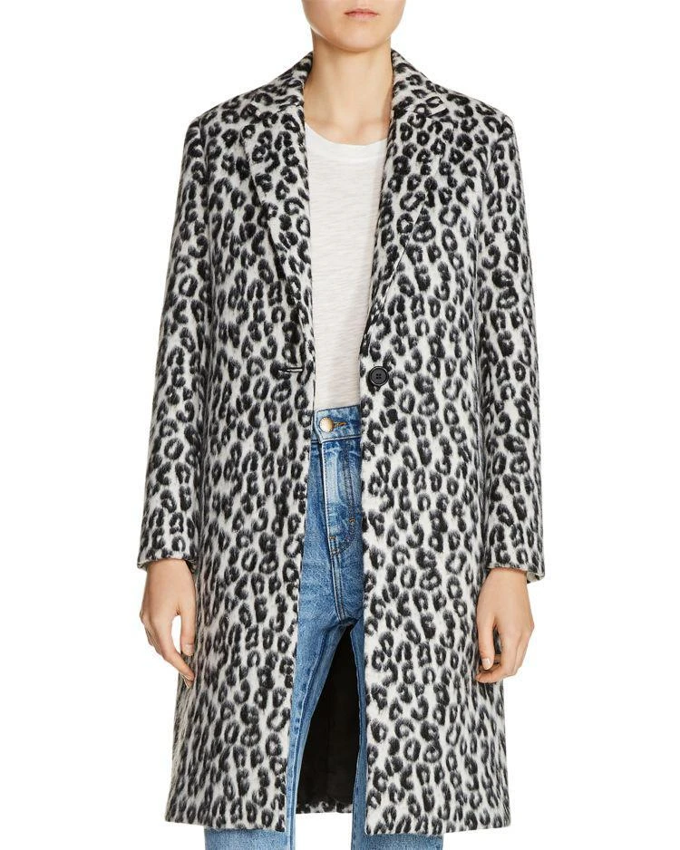 商品Maje|Garouny Leopard-Print Coat,价格¥2332,第1张图片