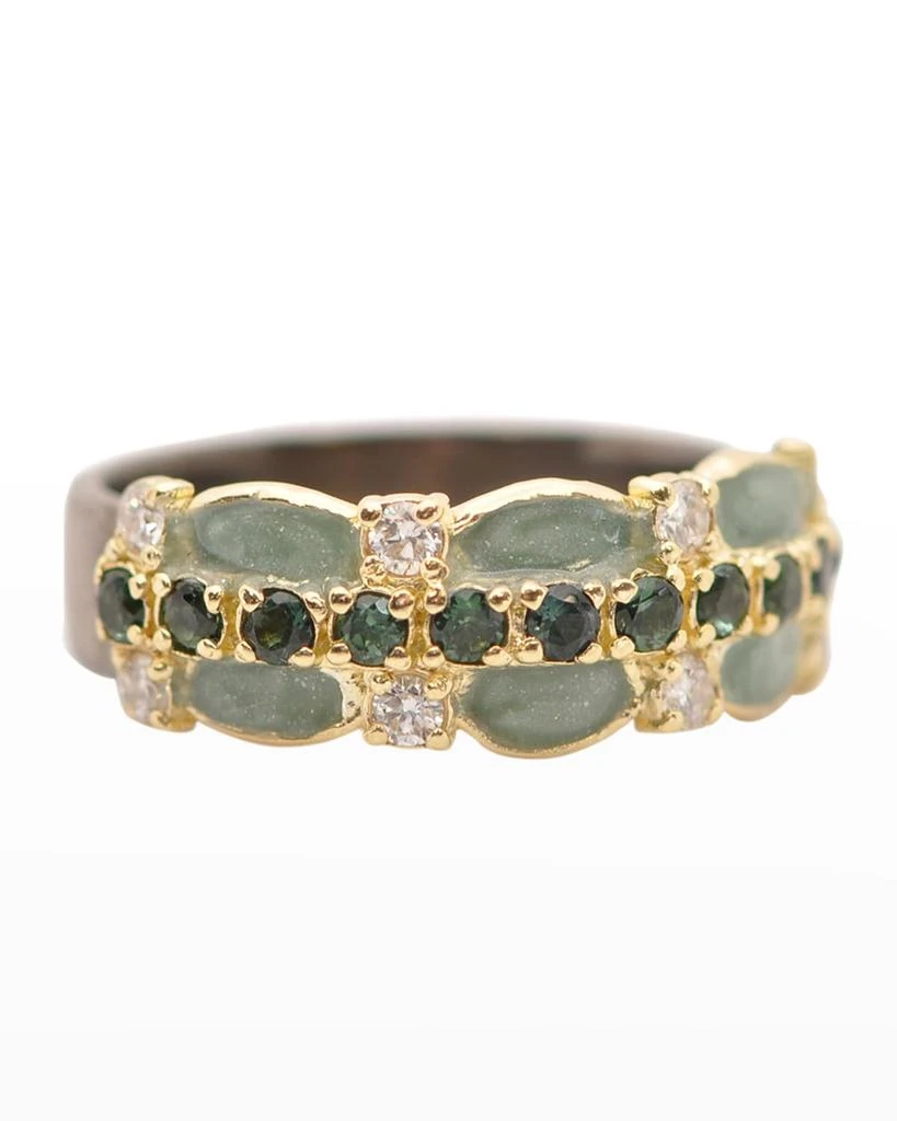 商品Armenta|Old World Jade Enamel Scalloped Band,价格¥14591,第4张图片详细描述