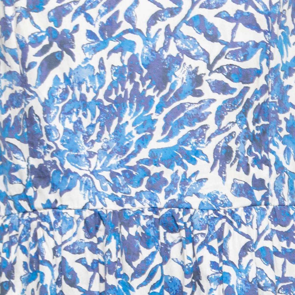 商品[二手商品] Weekend Max Mara|Weekend Max Mara Blue Floral  Printed Cotton Filato Midi Dress L,价格¥2663,第3张图片详细描述