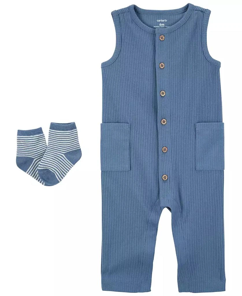 商品Carter's|Baby Boys Jumpsuit and Socks, 2 Piece Set,价格¥197,第1张图片