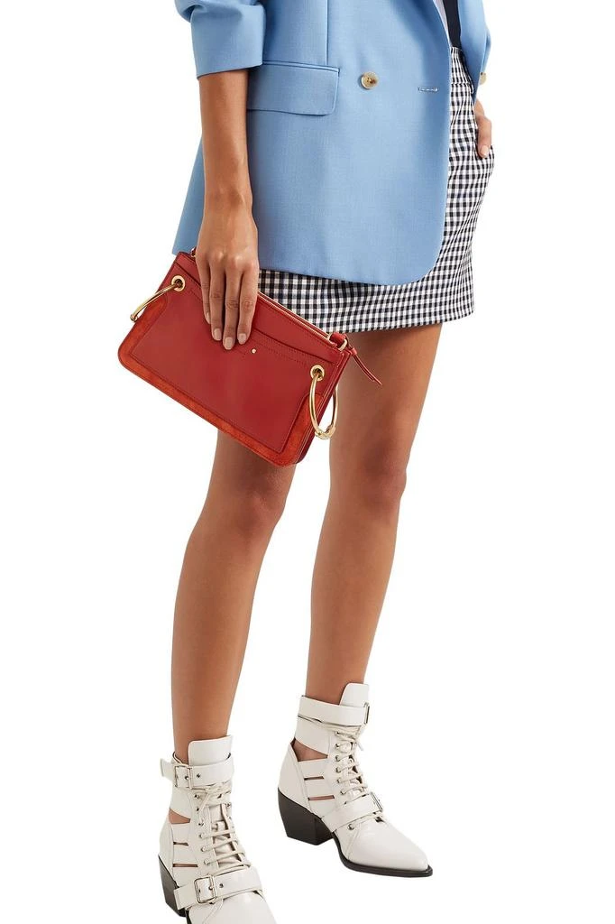 商品Chloé|Roy mini leather and suede 单肩包,价格¥2788,第5张图片详细描述