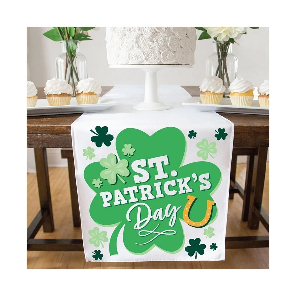 商品Big Dot of Happiness|Shamrock St. Patrick's Day Party Dining Decor - Cloth Table Runner - 13 x 70 in,价格¥201,第3张图片详细描述