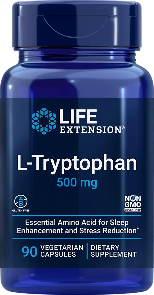 商品Life Extension|Life Extension L-Tryptophan, 90 - 500 mg (500 mg, 90 capsules, Vegetarian),价格¥200,第1张图片