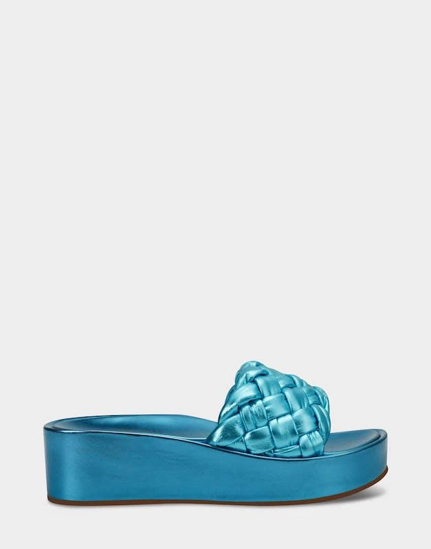 商品Aerosoles|Dana Sandal Blue Metallic,价格¥451,第1张图片