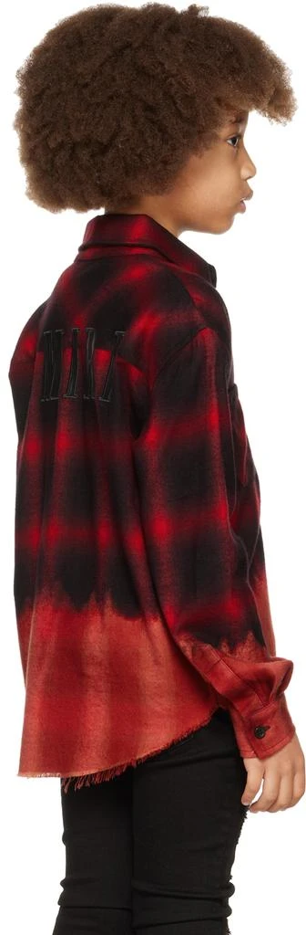 商品AMIRI|Kids Red Bleached Shadow Plaid Shirt,价格¥1399,第3张图片详细描述