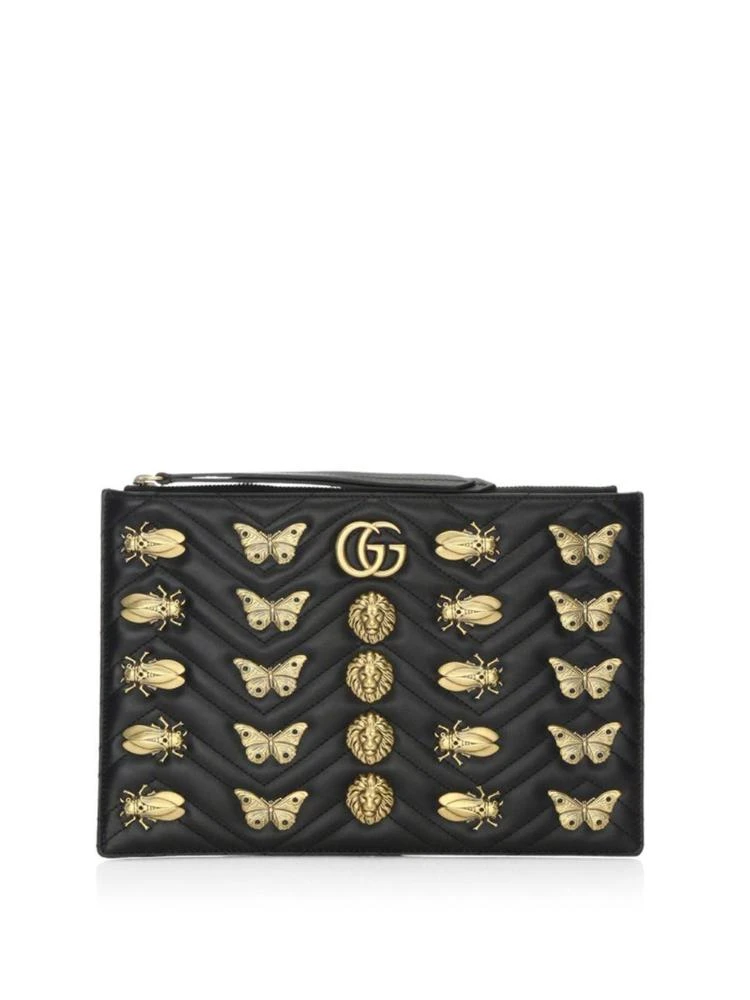 商品Gucci|Metal Mix GG MarmontLeather Pouch,价格¥8997,第1张图片