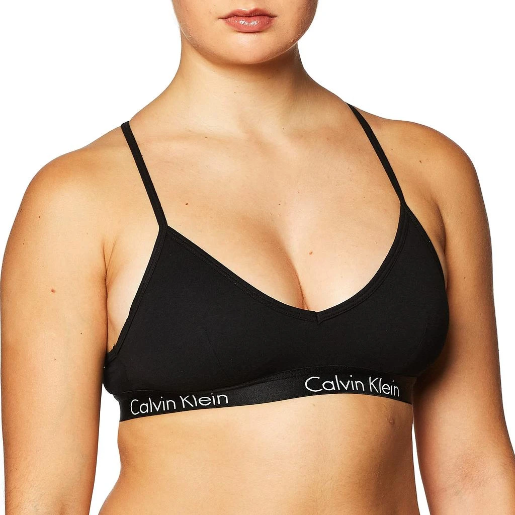 商品Calvin Klein|弹力棉质混纺 休闲文胸 V 领细肩带,价格¥119,第1张图片