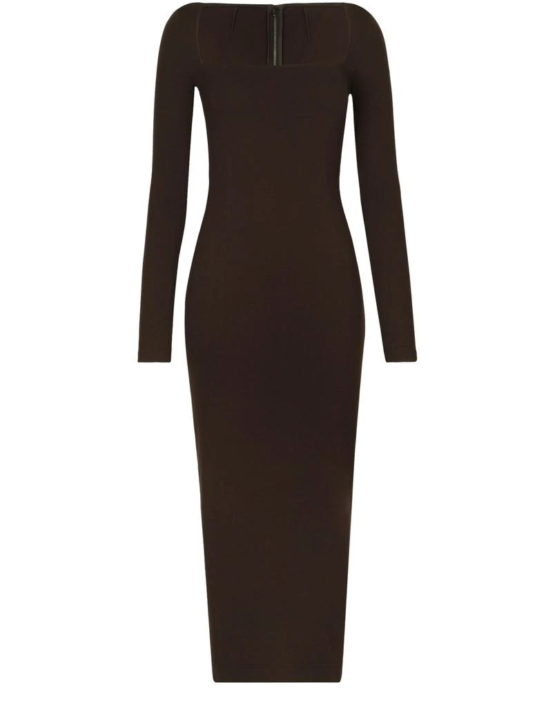 商品Dolce & Gabbana|技术面料平纹针织中长连衣裙,价格¥14880,第1张图片