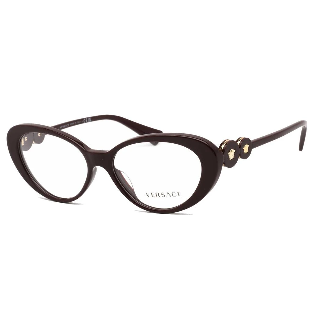 商品Versace|Versace Women's Eyeglasses - Bordeaux Full Rim Plastic Frame, 53 mm | 0VE3331U 5382,价格¥1041,第1张图片