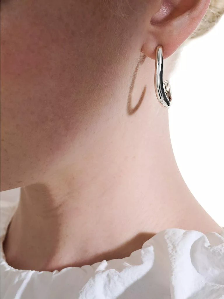 商品John Hardy|Surf Sterling Silver Medium Wavy Hoop Earrings,价格¥5433,第2张图片详细描述