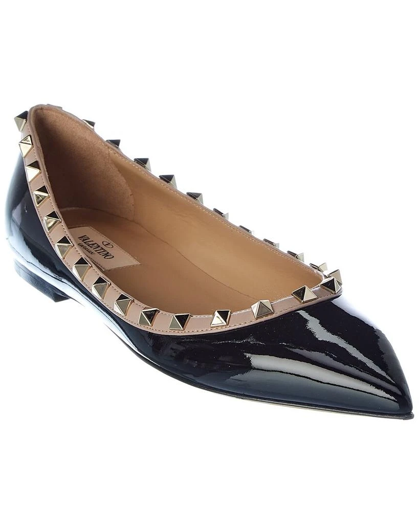 商品Valentino|Valentino Rockstud Patent Flat,价格¥3885,第4张图片详细描述