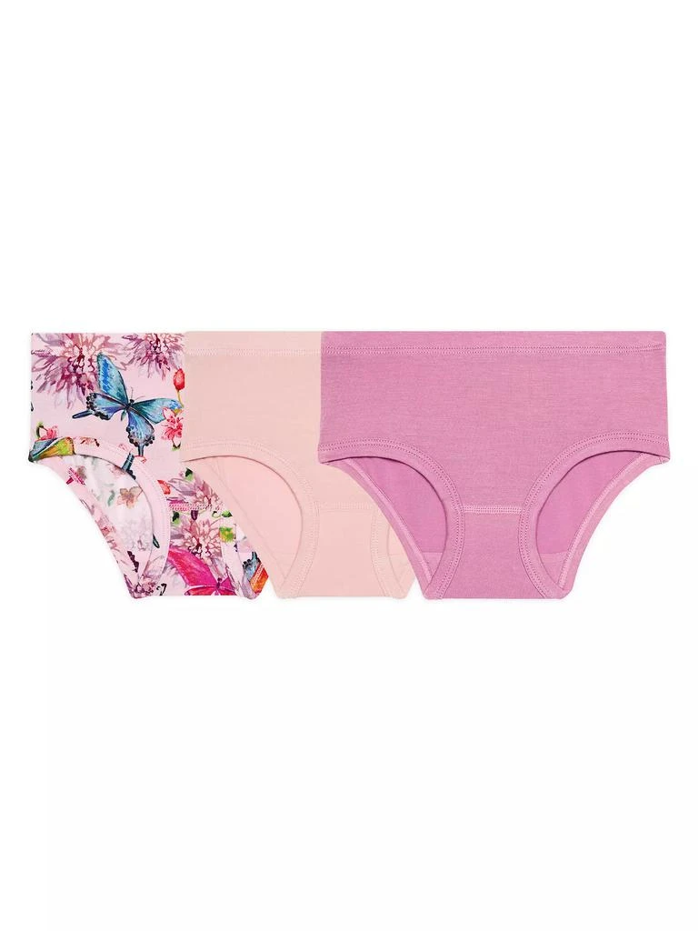 商品Posh Peanut|Little Girl's & Girl's Watercolor Butterfly Girl's 3-Piece Brief Set,价格¥101,第1张图片