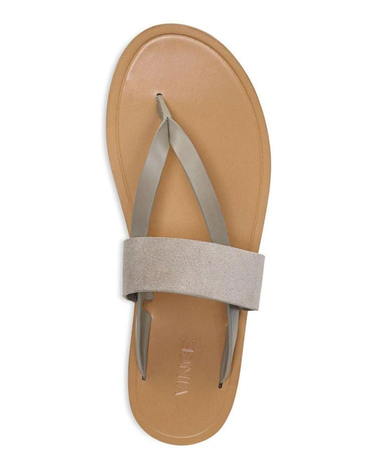 商品Vince|Tess Leather and Suede Thong Sandals,价格¥733,第3张图片详细描述