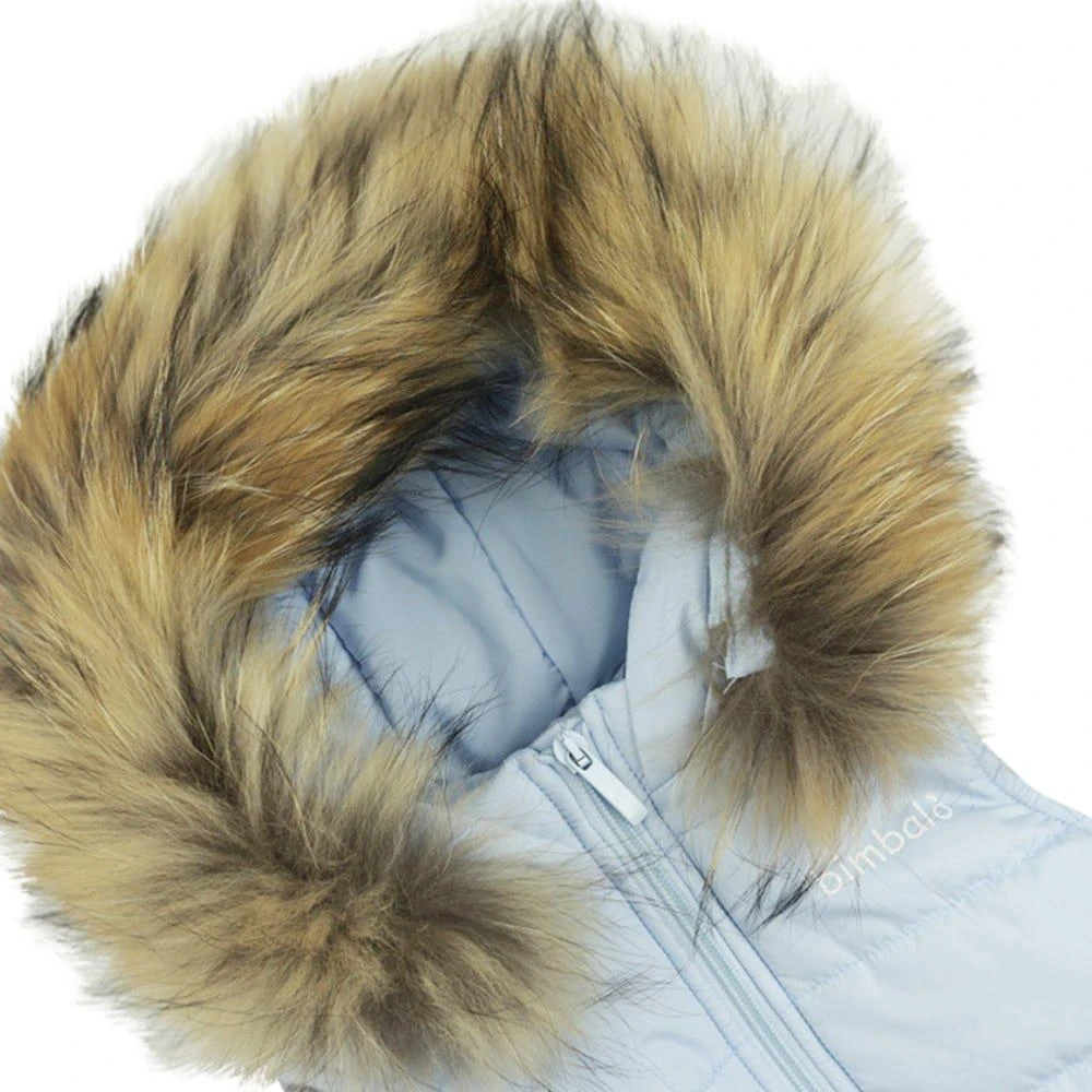 商品Bimbalo|Blue Fur Trim Hooded Gilet,价格¥501,第2张图片详细描述