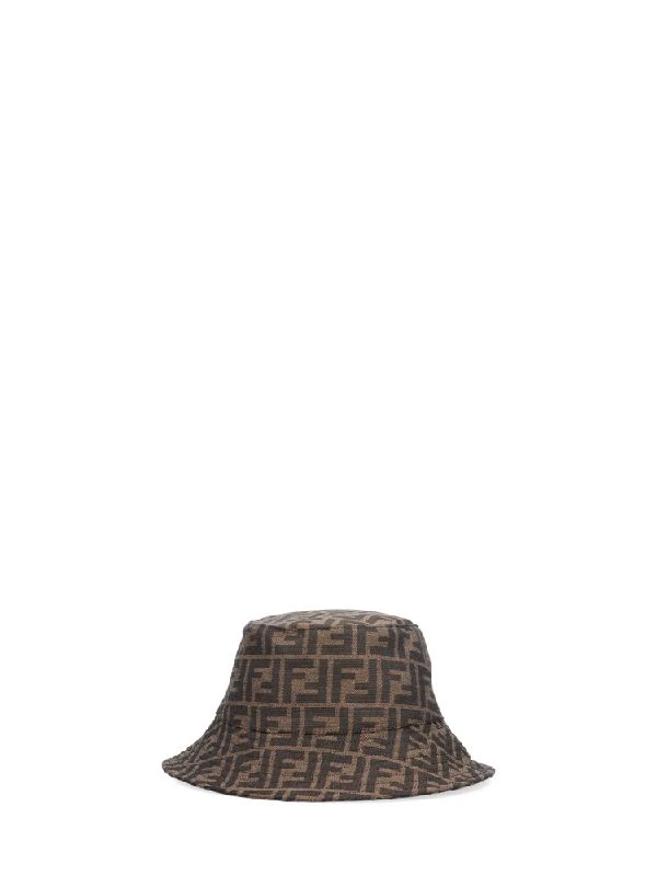 商品Fendi|FENDI 女士棕色棉质渔夫帽 FXQ910-AKO7-F0VAT,价格¥2922,第1张图片